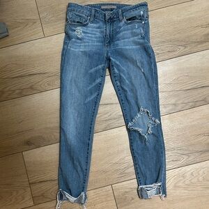 Joe's Jeans Blue Ankle Cropped Distressed